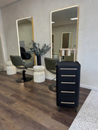 Onyx & Champagne Gold - Pro Stylist Trolley Salon